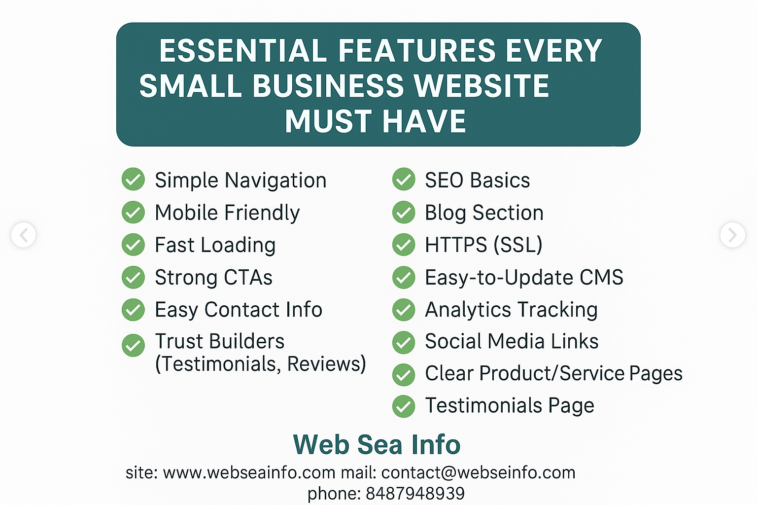 Must-Have Features for Any Small Business Website
